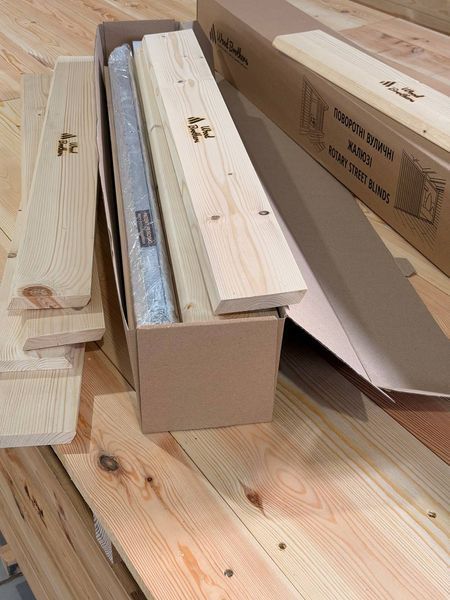 Комплект двосторонніх вуличних жалюзі Wood Brothers FSP -1м2 two-sided 1м2 фото