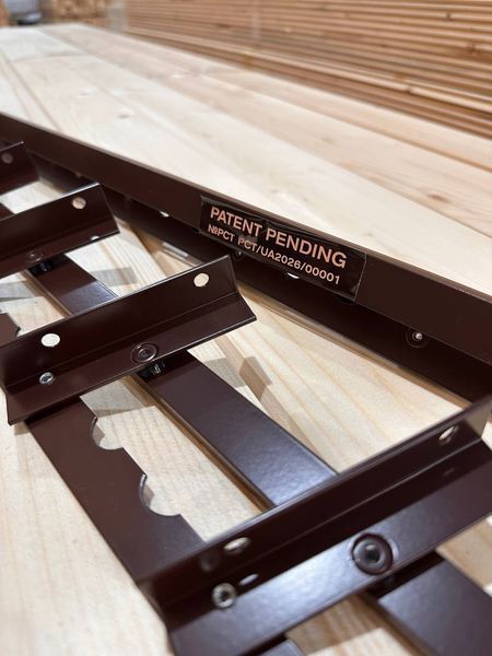 TWO-SIDED REINFORCED mechanism for rotary street blinds "Wood Brothers Two-sided Brown" 1m