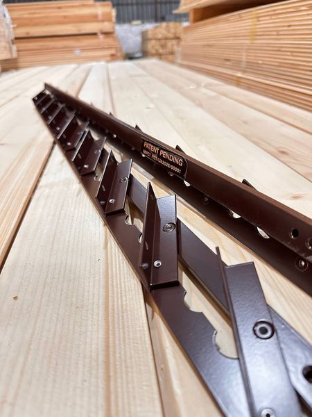 TWO-SIDED REINFORCED mechanism for rotary street blinds "Wood Brothers Two-sided Brown" 1m
