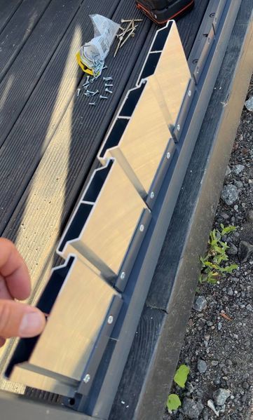Figured aluminum slat 108x19mm without coating (for mechanisms of the "Light" and "Two-sided" series)