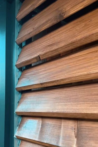 Комплект двосторонніх вуличних жалюзі Wood Brothers FSP -1.5м2 two-sided 1м2 фото