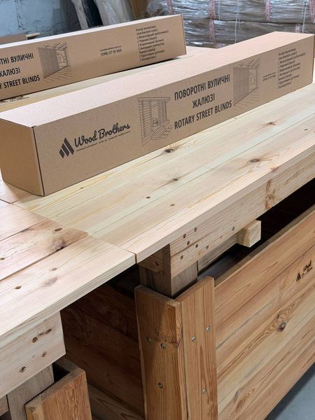 Комплект двосторонніх вуличних жалюзі Wood Brothers FSP -1.5м2 two-sided 1м2 фото