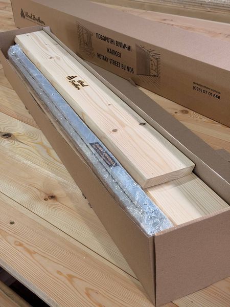 Комплект двосторонніх вуличних жалюзі Wood Brothers FSP -1.5м2 two-sided 1м2 фото