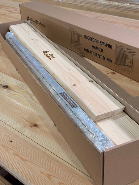 Комплект двосторонніх вуличних жалюзі Wood Brothers FSP -1.5м2 two-sided 1м2 фото